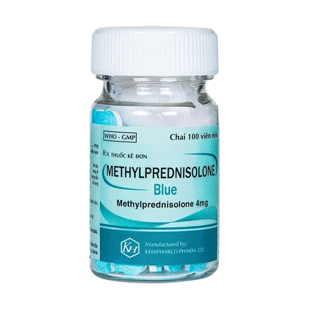 Methylprednisolone Blue (Methylprednisolone 4mg) Khapharco chai 100 viên
