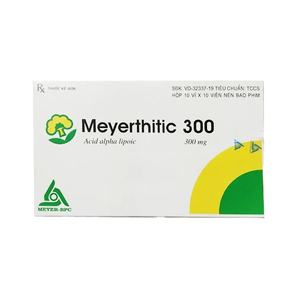 Meyerthitic 300 (Acid alpha lipoic 300 mg) Meyer-BPC 10 vỉ x 10 viên