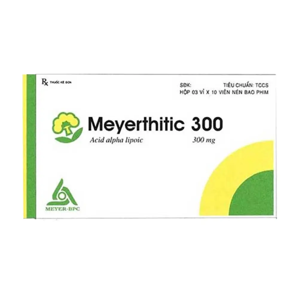 Meyerthitic 300 (Acid alpha lipoic 300 mg) Meyer-BPC 3 vỉ x 10 viên