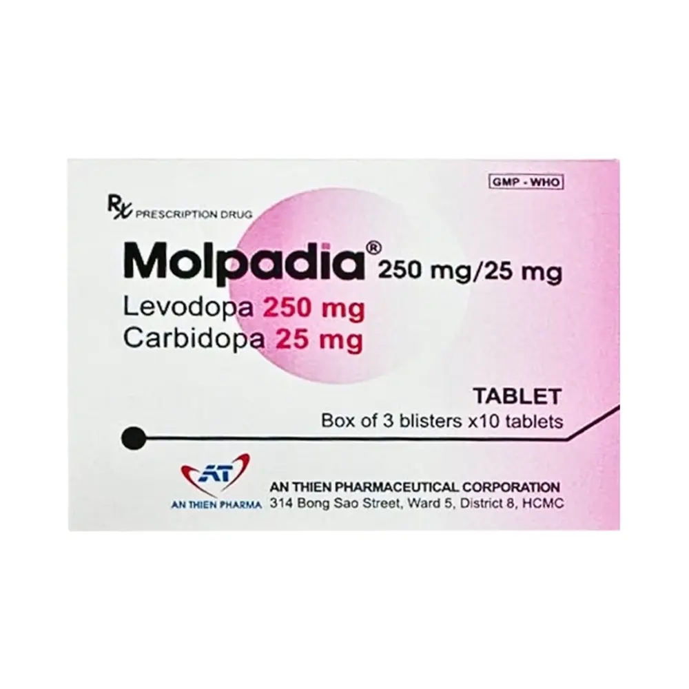 Molpadia 250 mg/25 mg An Thiên 3 vỉ x 10 viên