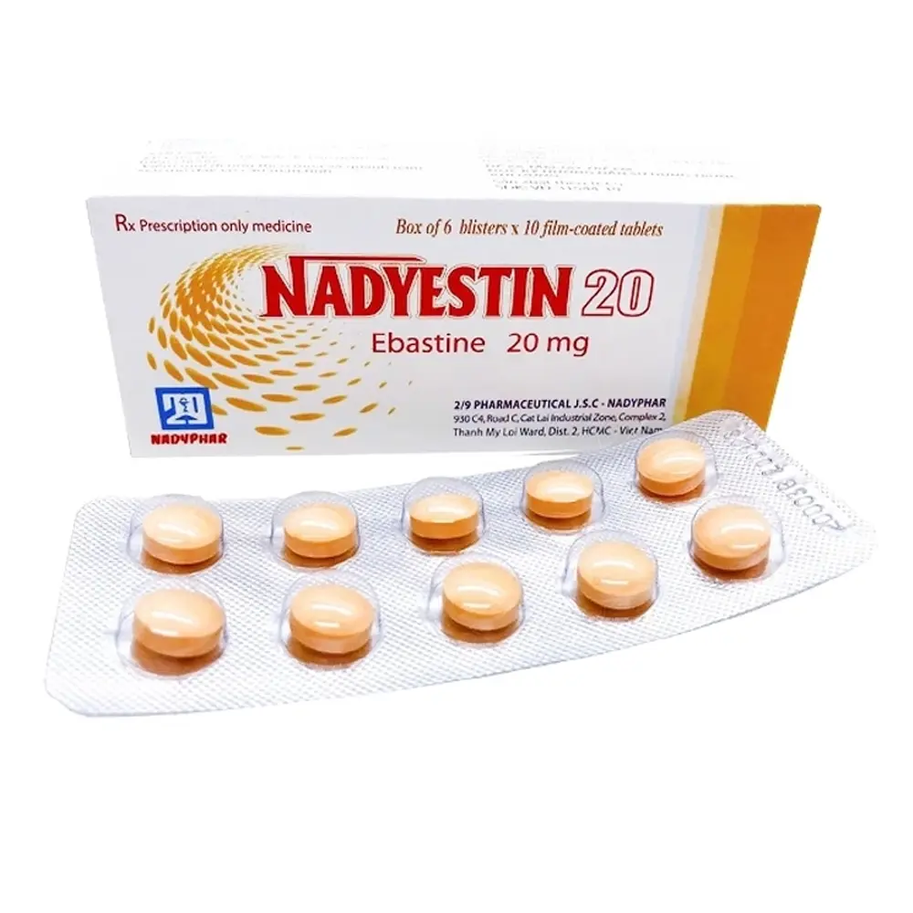 Nadyestin 20 Nadyphar 6 vỉ x 10 viên