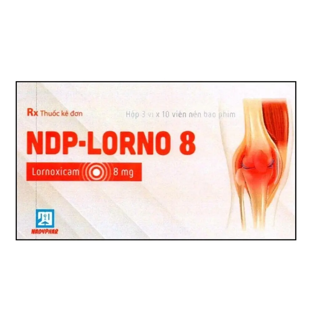 NDP-Lorno 8 (Lornoxicam 8mg) Nadyphar 3 vỉ x 10 viên