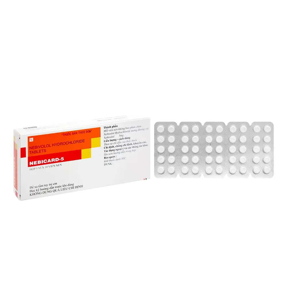 Nebicard-5 (Nebivolol 5 mg) Torrent 5 vỉ x 10 viên