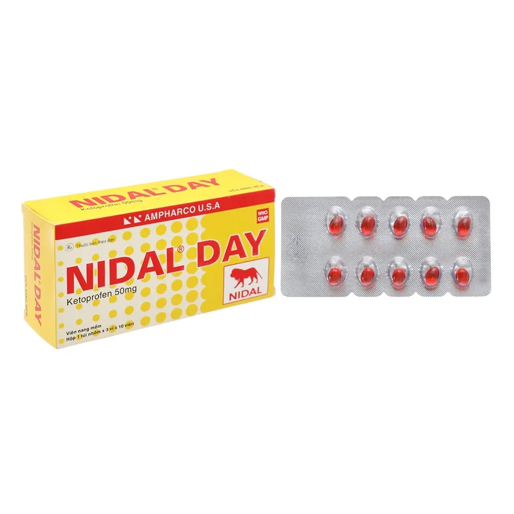 Nidal Day 50 mg Ampharco U.S.A 3 vỉ x 10 viên