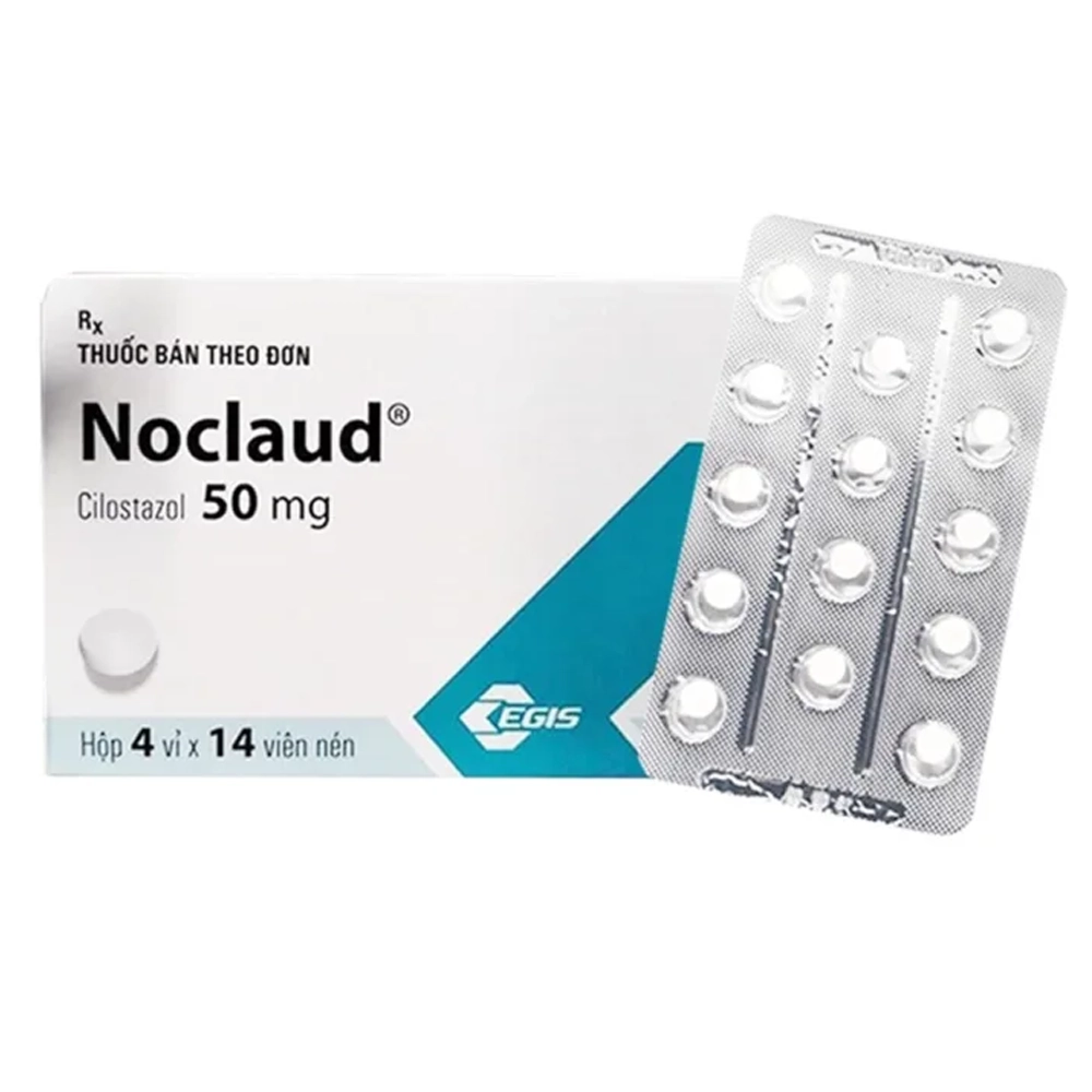 Noclaud 50mg (Cilostazol 50 mg) Egis 4 vỉ x 14 viên