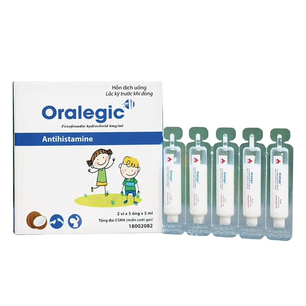 Oralegic (Fexofenadin 30mg/5ml) CPC1HN 2 vỉ x 5 ống x 5ml