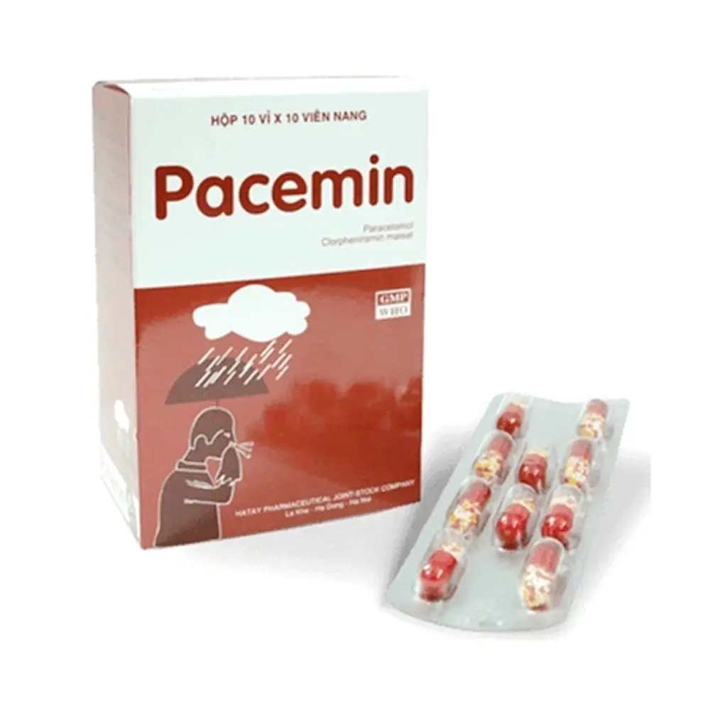Pacemin 325 mg/2 mg Hà Tây 10 vỉ x 10 viên