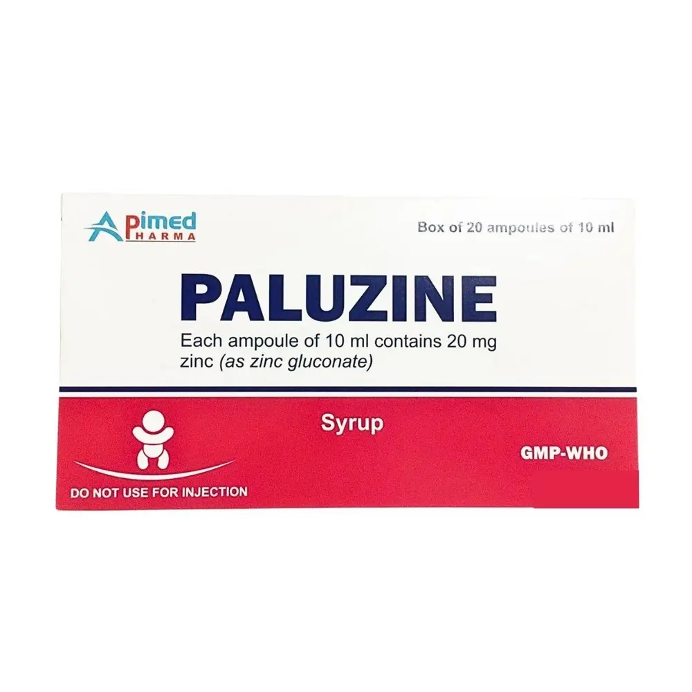 Paluzine (Kẽm 10 mg) Apimed 20 Ống x 10ml