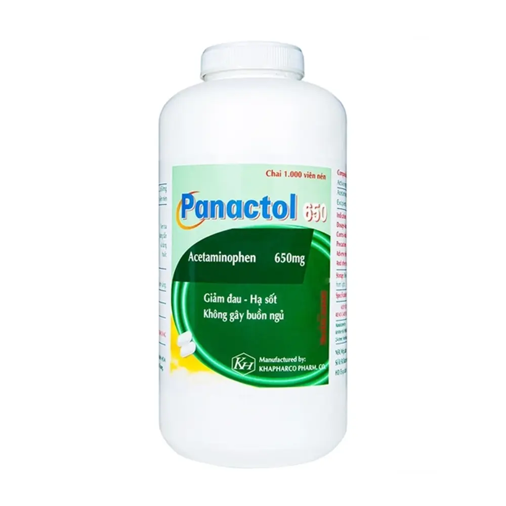 Panactol 650 mg Khapharco chai 1000 viên