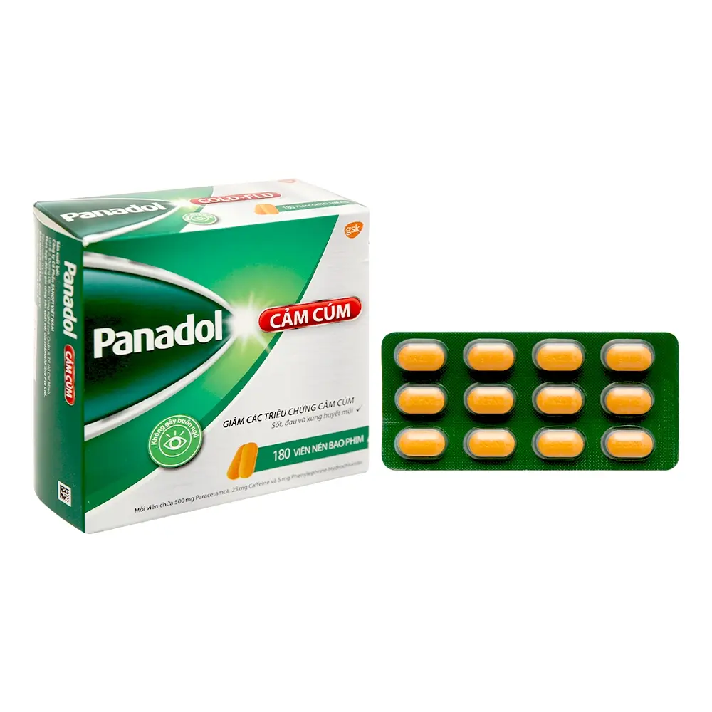 Panadol Cảm Cúm GSK 15 vỉ x 12 viên