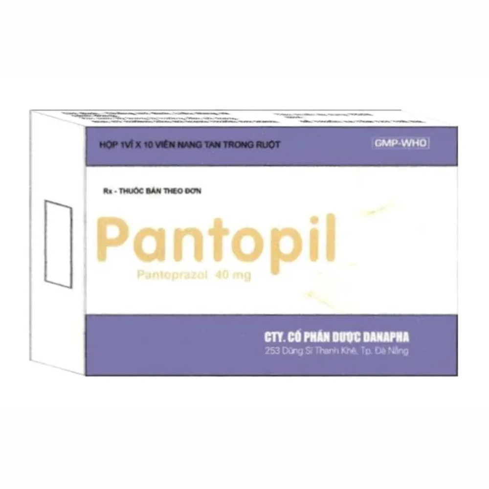 Pantopil (Pantoprazole 40mg) Danapha 1 vỉ x 10 viên