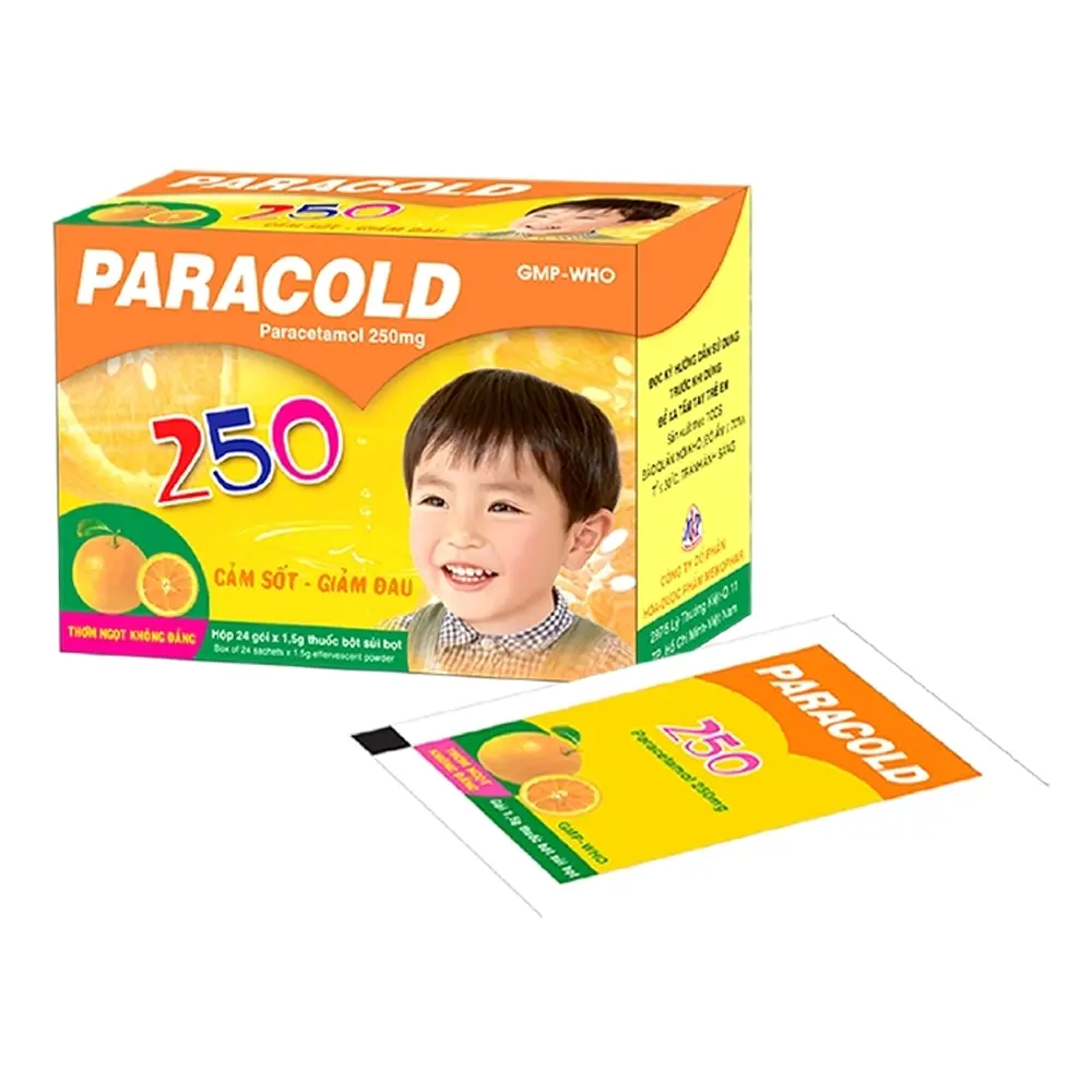 Paracold 250 Mekophar 24 gói x 1.5g