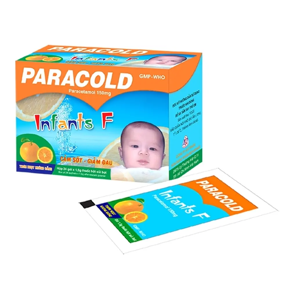 Paracold infants F Mekophar 24 gói x 1.5g