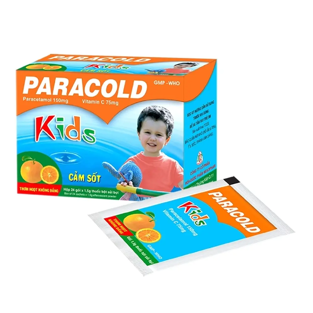 Paracold kids Mekophar 24 gói x 1.5g