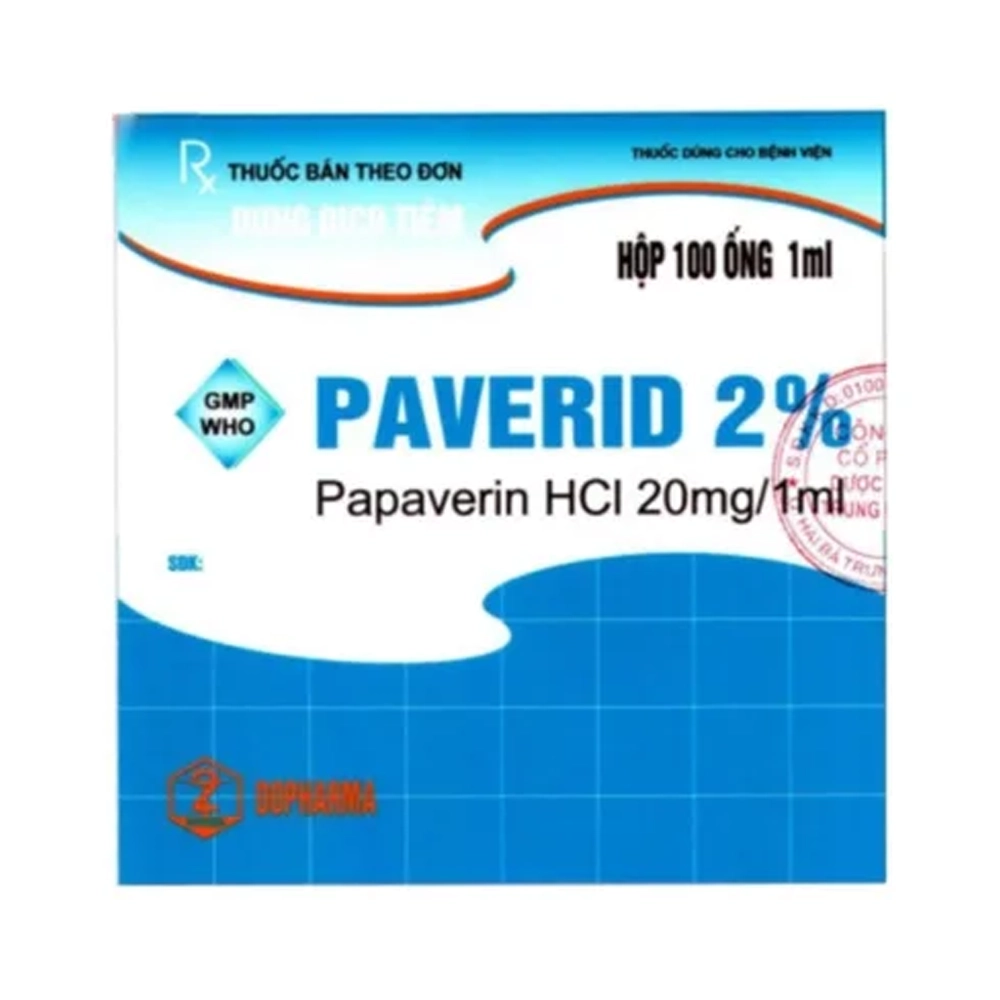 Paverid 2% Dopharma 100 ống x 1ml
