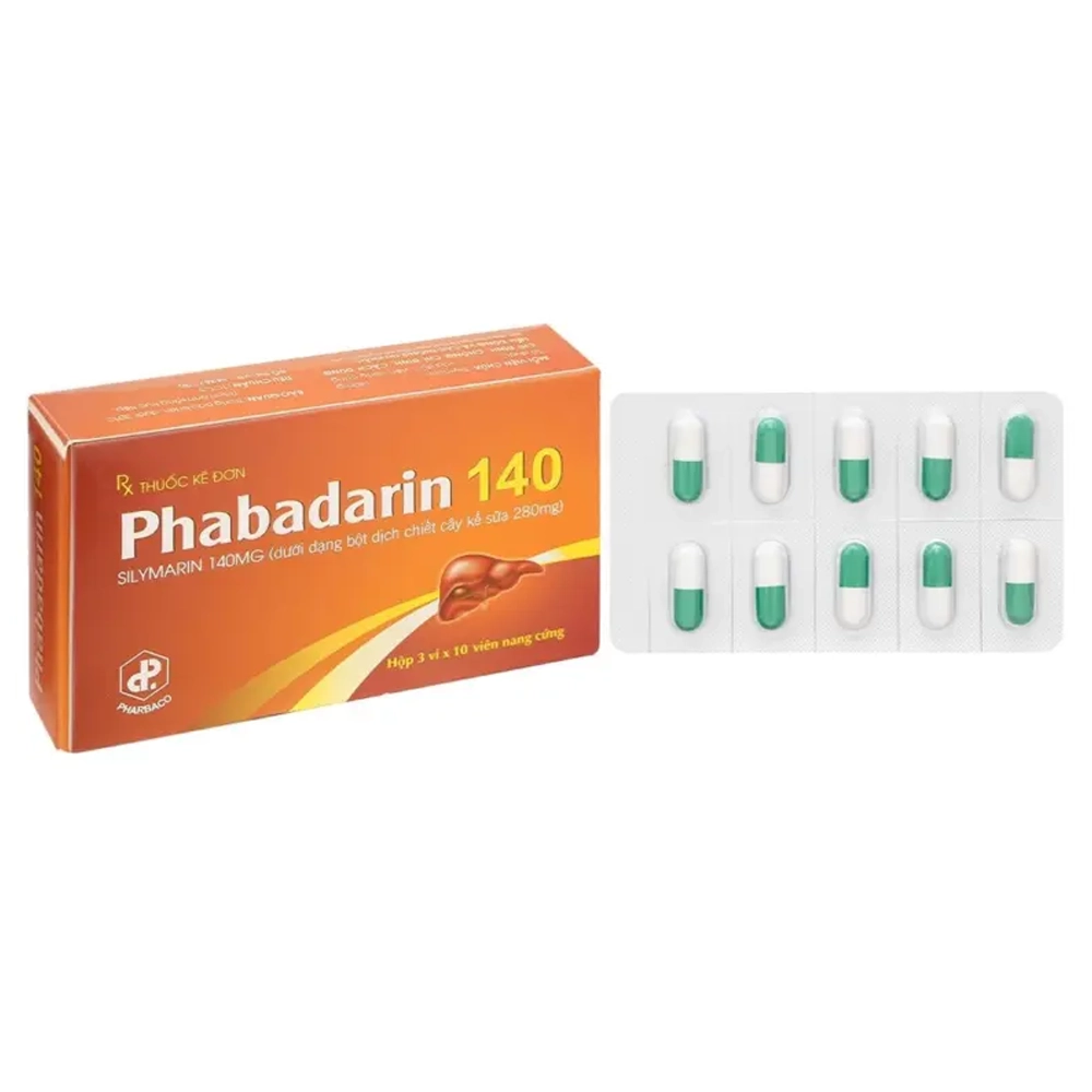 Phabadarin 140 (Silymarin 140mg) Pharbaco 3 vỉ x 10 viên