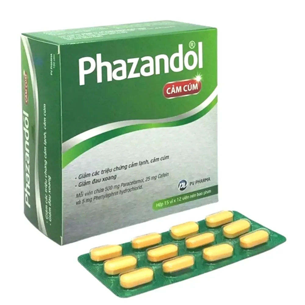 Phazandol Cảm Cúm Phúc Vinh 15 vỉ x 12 viên