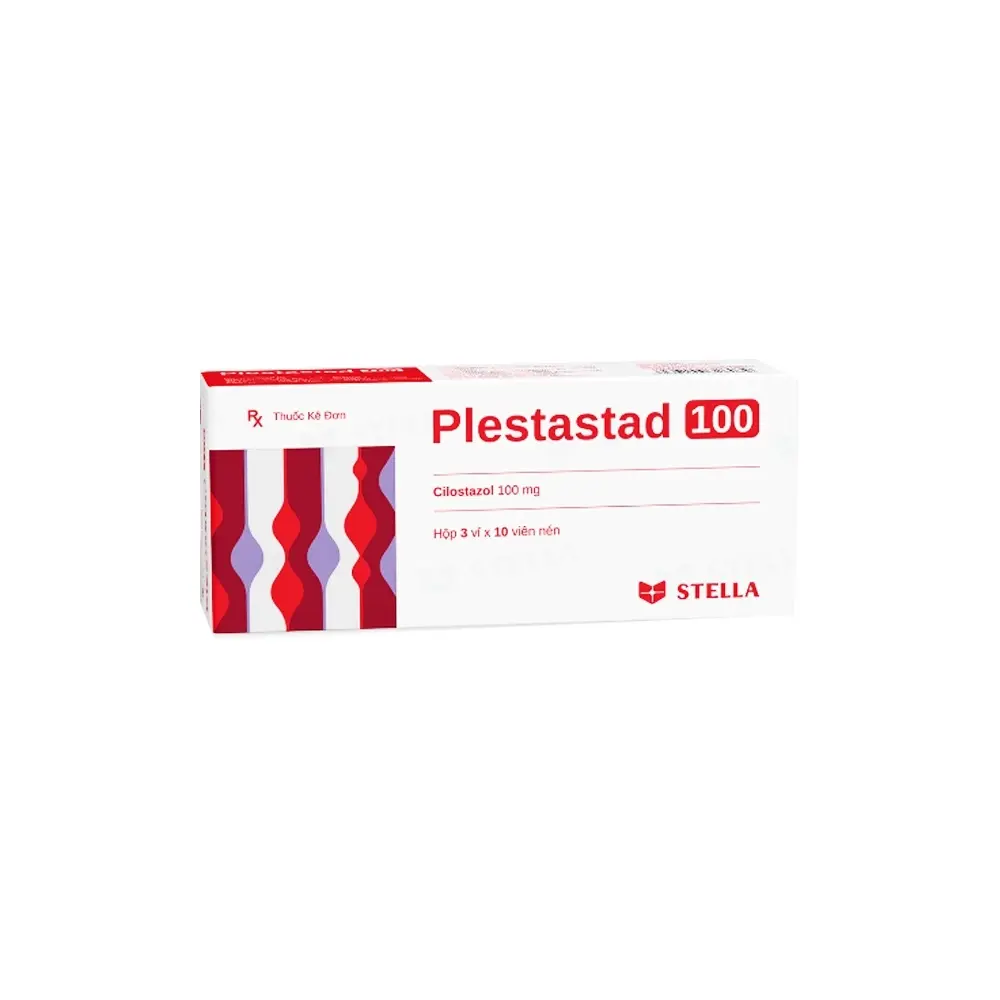 Plestastad 100 (Cilostazol 100 mg) Stellapharm 3 vỉ x 10 viên