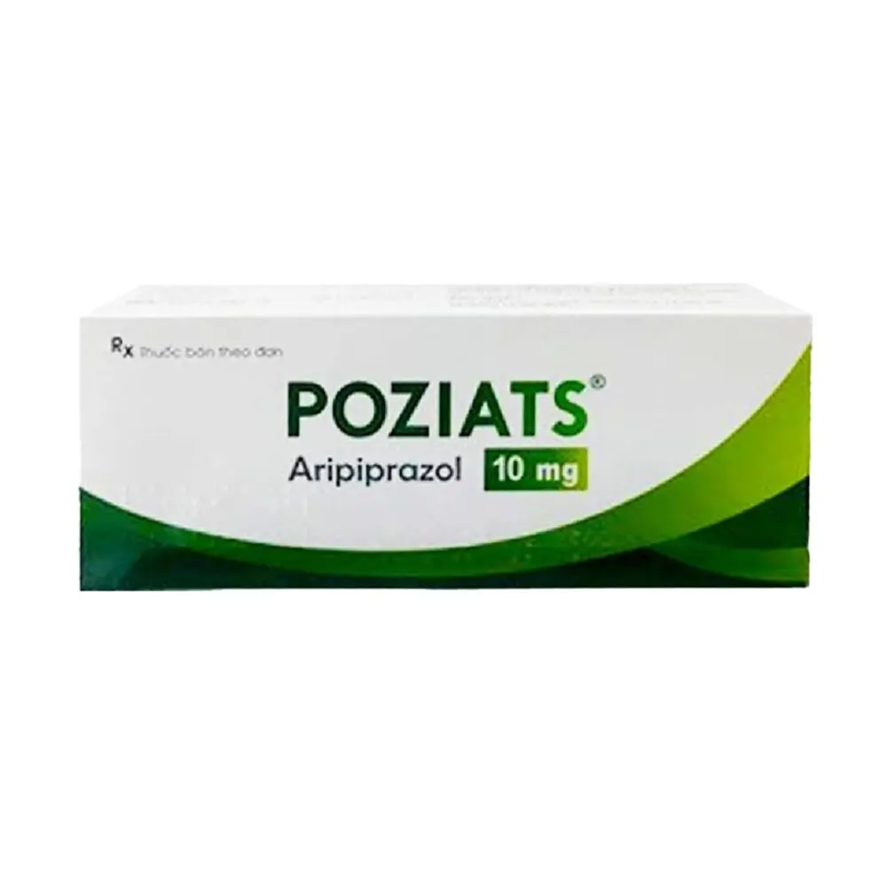 Poziats 10 (Aripiprazole 10 mg) Medisun 3 vỉ x 10 viên