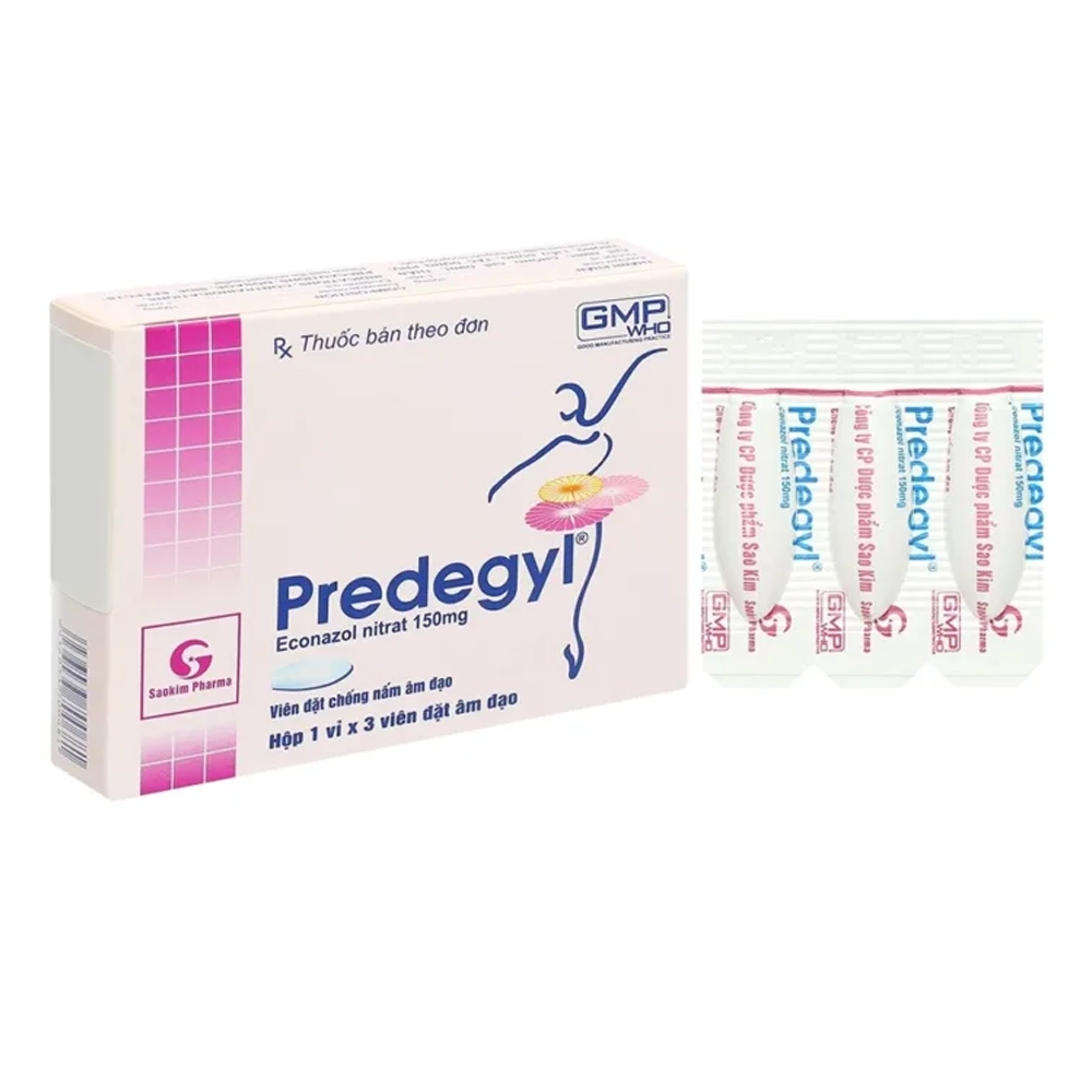 Predegyl (Econazol 150mg) Sao Kim 1 vỉ x 3 viên