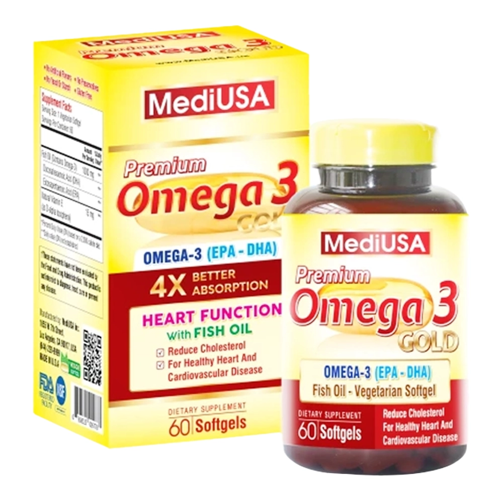 Premium Omega 3 Gold MediUSA 60 viên