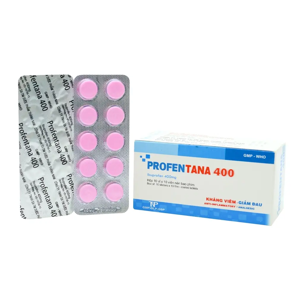 Profentana 400 (Ibuprofen 400mg) Thành Nam 10 vỉ x 10 viên