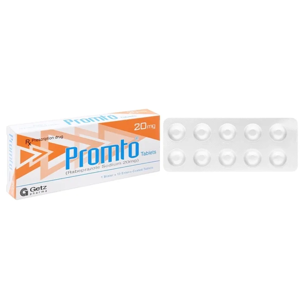 Promto 20mg Getz Pharma 1 vỉ x 10 viên