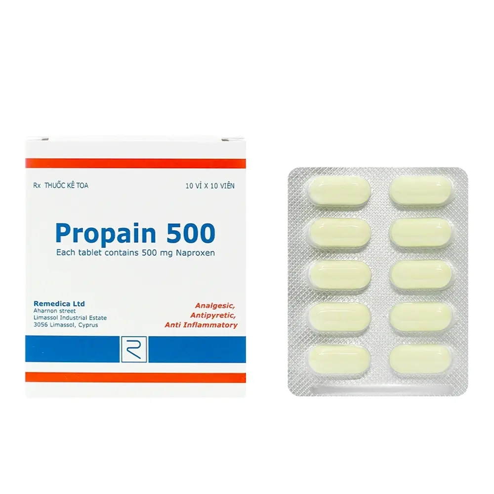 Propain 500 mg Remedica 10 vỉ x 10 viên