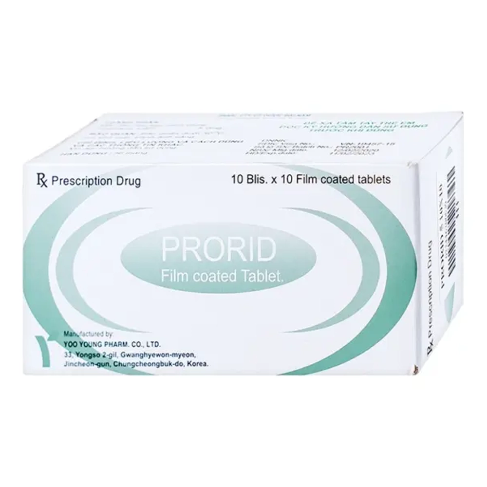 Prorid 5mg YooYoung 10 vỉ x 10 viên
