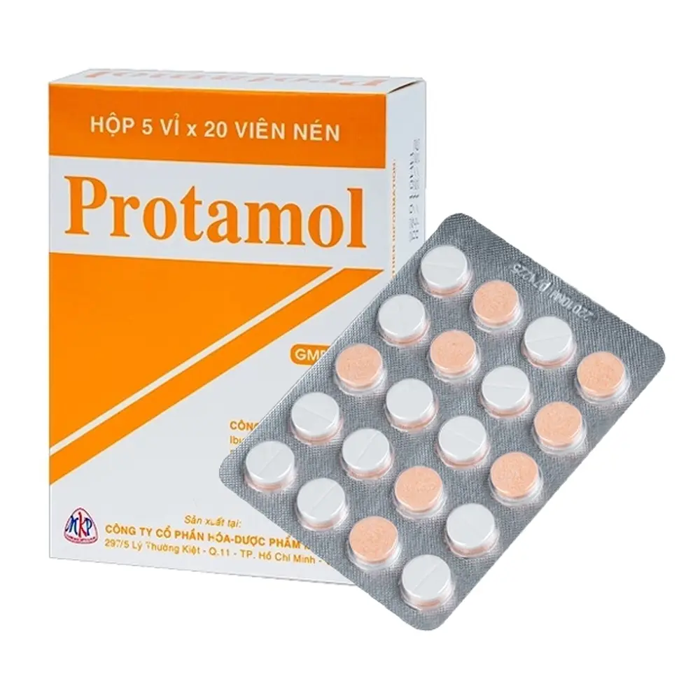 Protamol Mekophar 5 vỉ x 20 viên