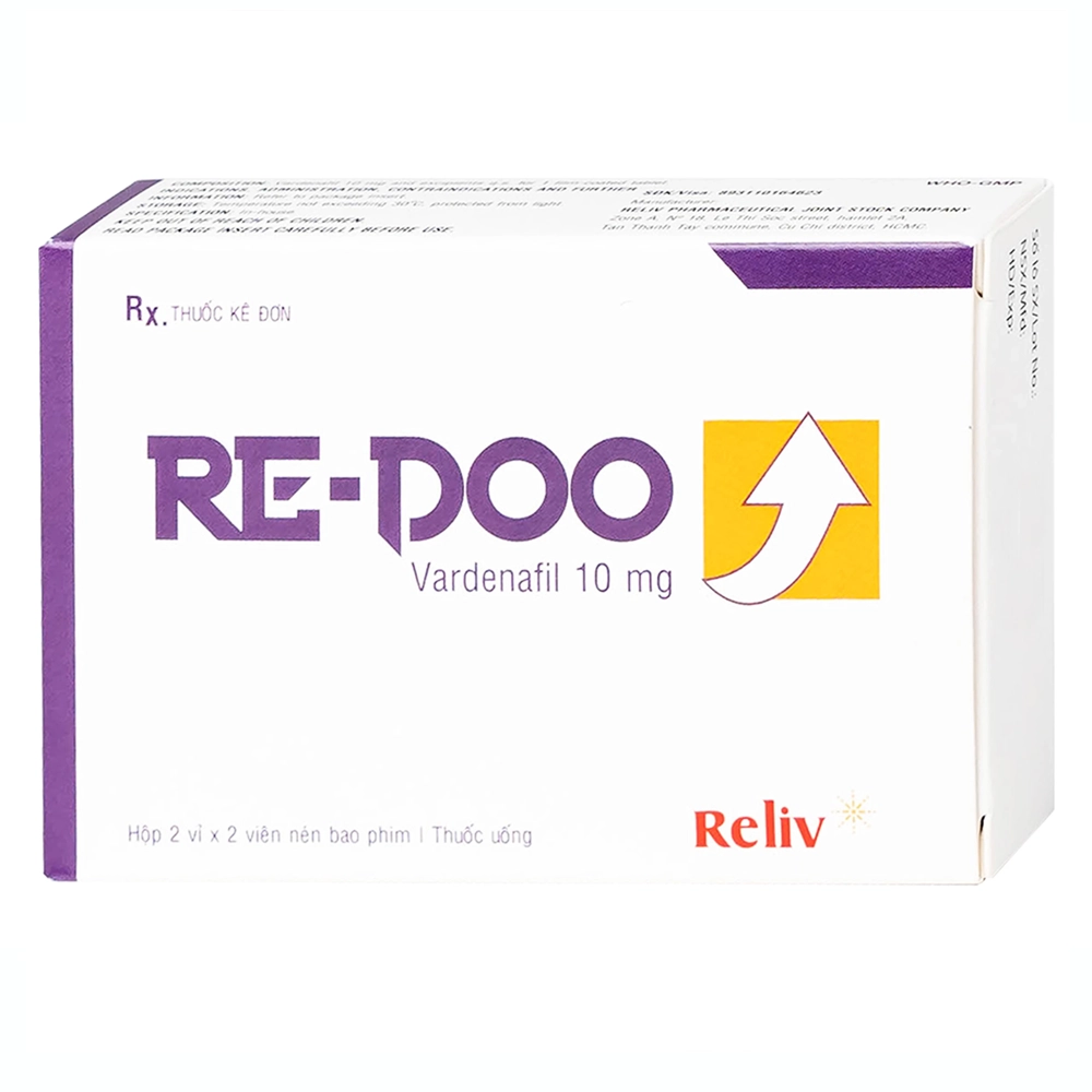 Re-Doo (Vardenafil 10mg) Reliv 2 vỉ x 2 viên