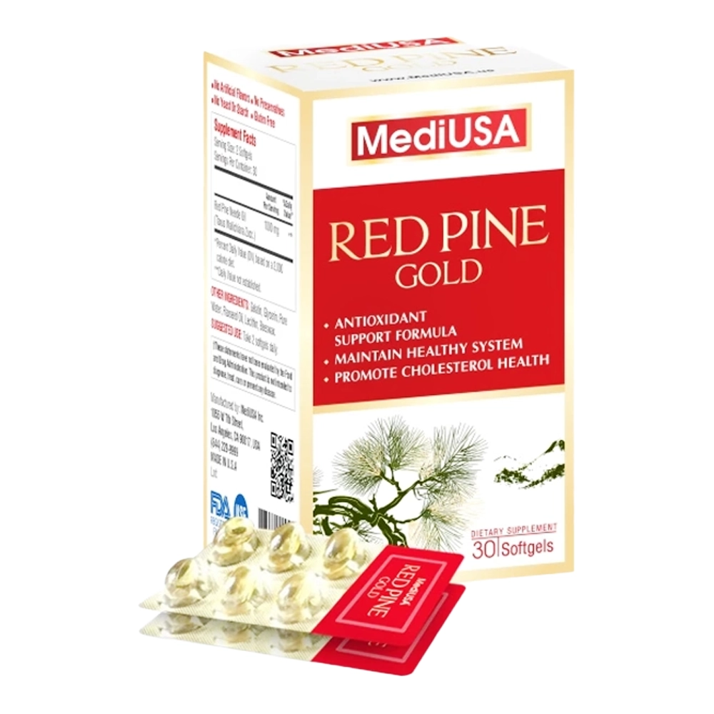 Red Pine Gold MediUSA 5 vỉ x 6 viên