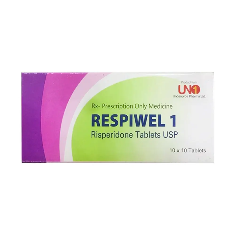 Respiwel 1 (Risperidon 1 mg) Akums 10 vỉ x 10 viên