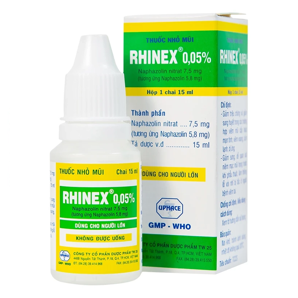 Thuốc nhỏ mũi Rhinex 0.05% Uphace 15ml