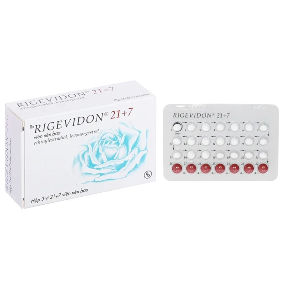 Rigevidon 21+7 Gedeon Richter 3 vỉ x 28 viên
