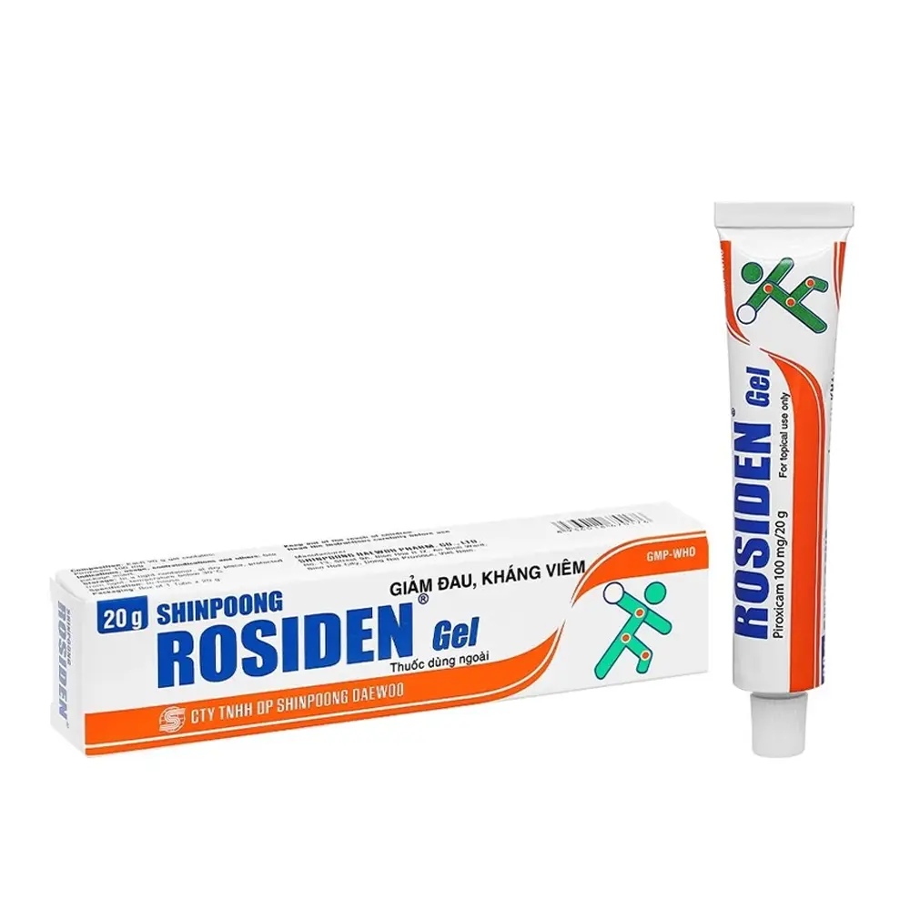 Rosiden Gel (Piroxicam 100 mg) Shinpoong tuýp 20 g