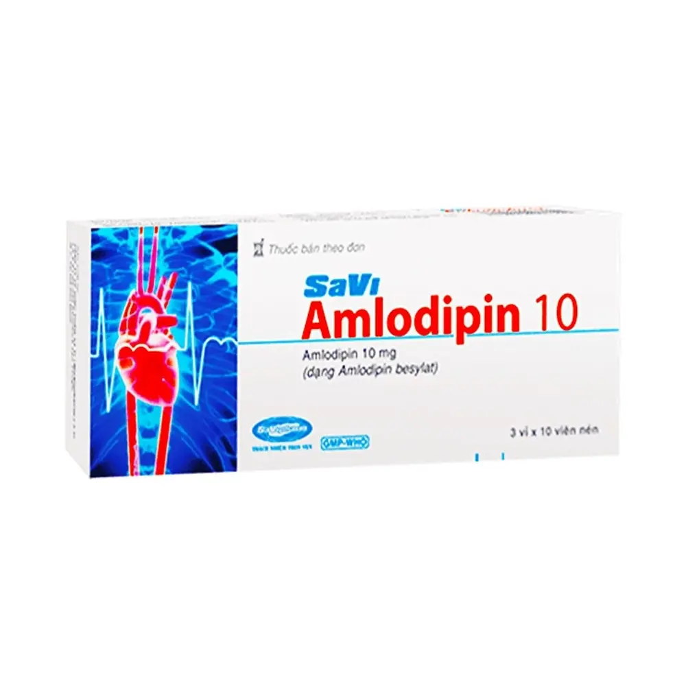 SaVi Amlodipin 10 Savipharm 3 vỉ x 10 viên