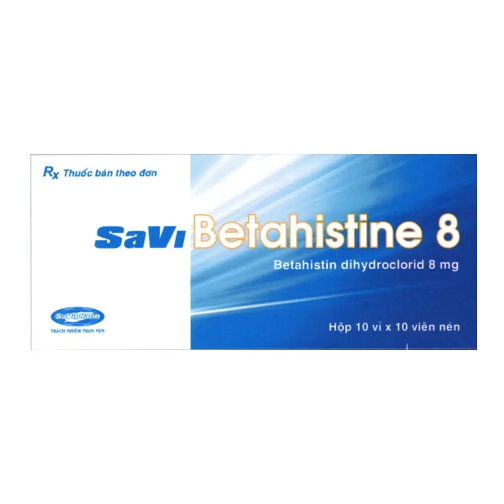 SaVi Betahistine 8 (Betahistin 8 mg) Savi 10 vỉ x 10 viên