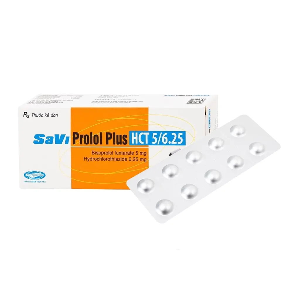 Savi Prolol Plus HCT 5/6.25 3 vỉ x 10 viên