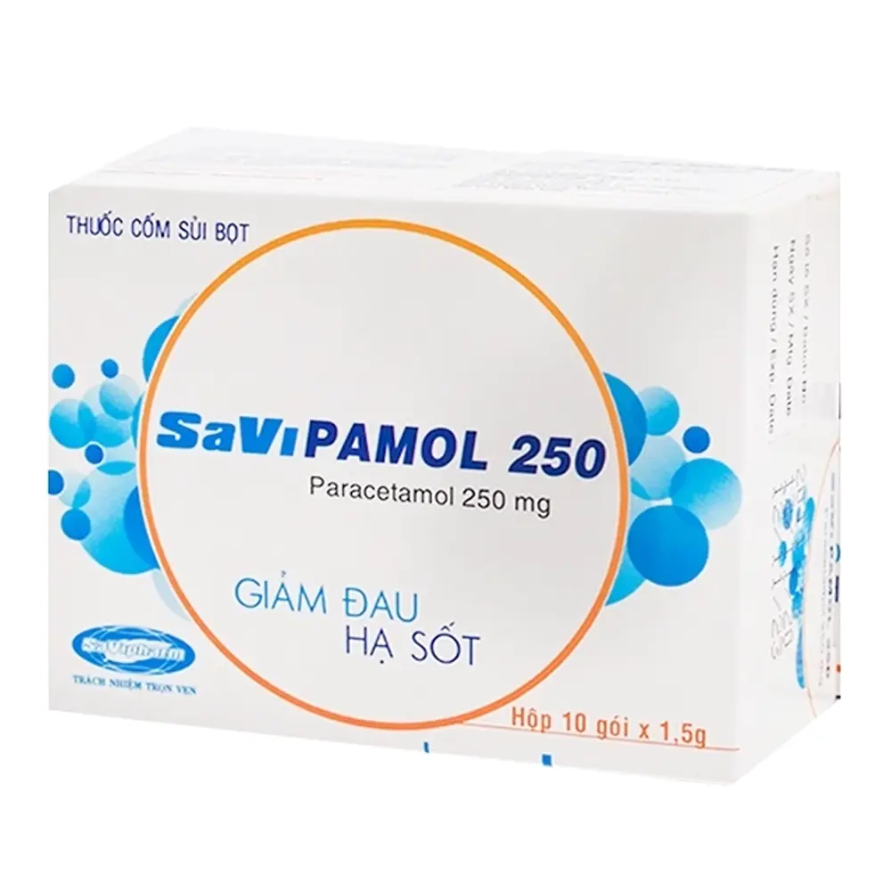 SaViPamol 250 Savi hộp 10 gói x 1.5g