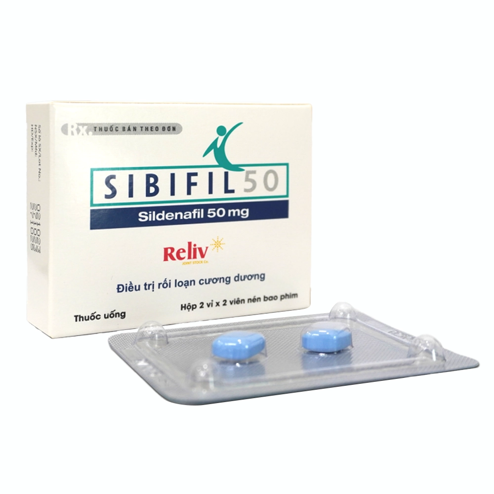 Sibifil 50 (Sildenafil 20mg) BV Pharma - Hộp 1 vỉ x 1 viên