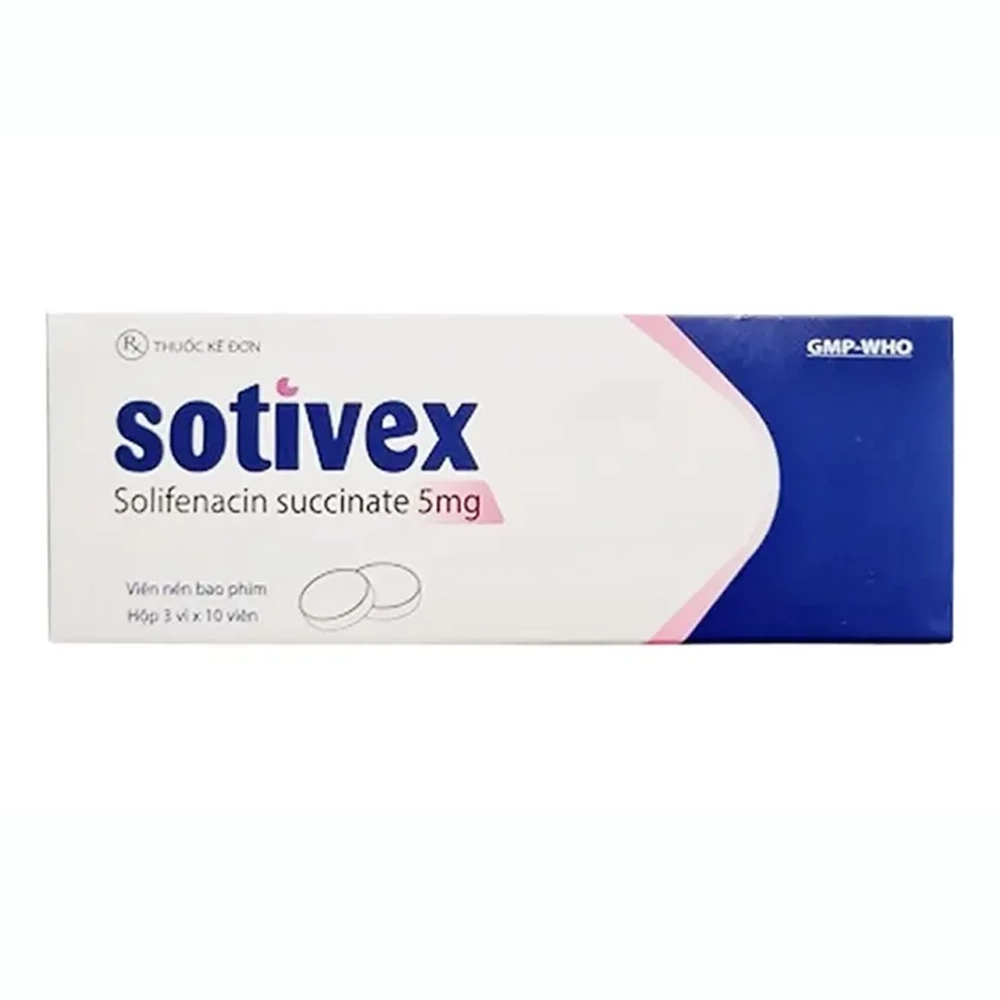 Sotivex (Solifenacin 5mg) Hà Nam 3 vỉ x 10 viên