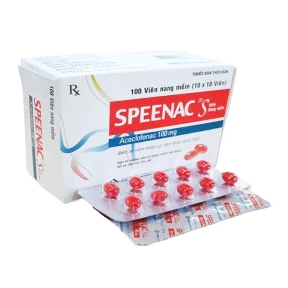 Speenac S (Aceclofenac 100 mg) Korea United 2 túi x 5 vỉ x 10 viên