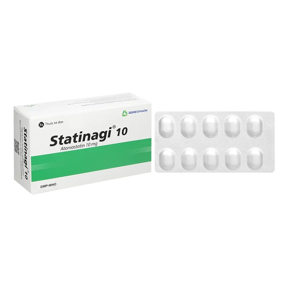 Statinagi 10 Agimexpharm 6 vỉ x 10 viên