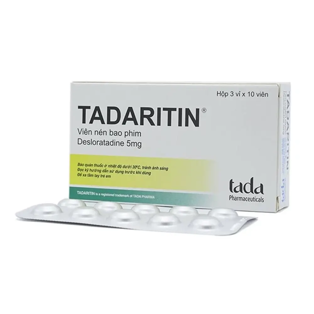 Tadaritin 5 mg Tada Pharma 3 vỉ x 10 viên