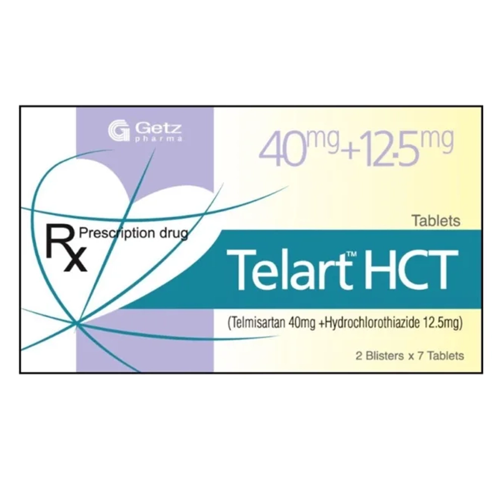 Telart HCT Tablets 40mg/12.5mg Getz Pharma 2 vỉ x 7 viên