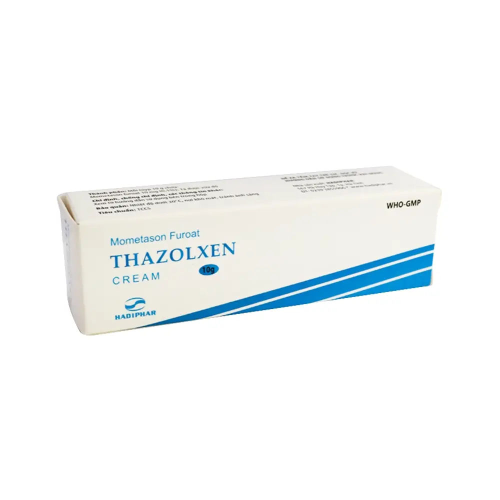 Thazolxen 10 (Mometason furoat 10 mg) Hadiphar 1 Tuýp x 10g