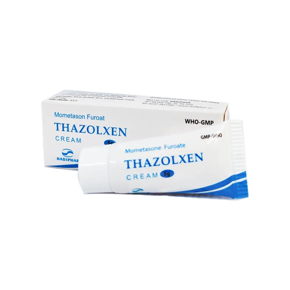Thazolxen 5 (Mometason furoat 5 mg) Hadiphar 1 tuýp x 5g