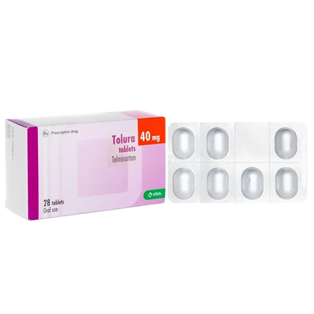 Tolura 40mg (Telmisartan 40mg) KRKA 4 vỉ x 7 viên