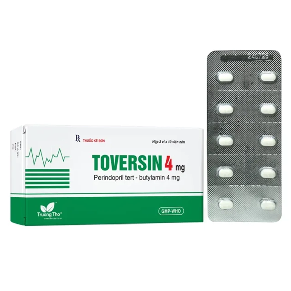 Toversin 4mg (Perindopril 4ng) Trường Thọ 3 vỉ x 10 viên
